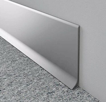 Zocalo Slim 60x2500mm Aluminio Cromo Mate