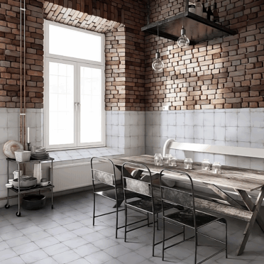 Porcelanato Gres Esmaltado Impresión Digital Sintra Deco 20x20 Blanco Mate