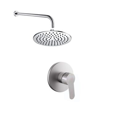 Set Grifería Empotrada Ducha con Plato Siena Urben Satinado