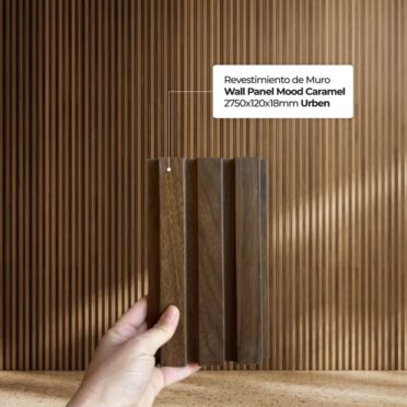 Revestimiento de Muro Wall Panel Mood Caramel 2750x120x18mm Urben
