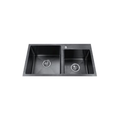 Lavaplatos Doble Bajo Cubierta Acero Luxe Black Matte 78x43 cm Urben Satinado