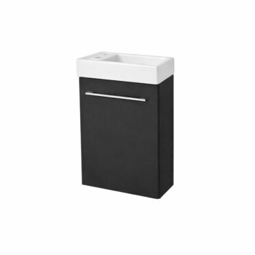 Mueble de Baño Suspendido Minicabinet PEL 45 cm ancho Urben color Black Mate con Lavamanos