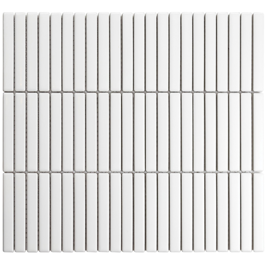 Mosaico Malla Muro Kit-Kat Blanco Mate 28.41×29.61 cm