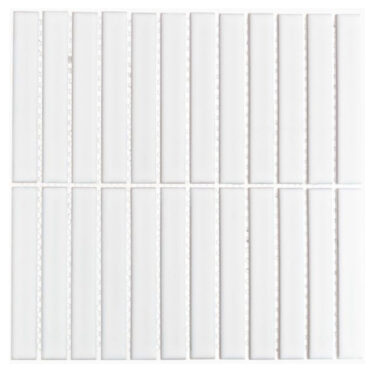 Mosaico Malla Muro Kit-Kat XL Blanco Brillo 29.6x28.4 cm