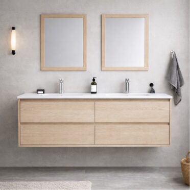 Mueble Suspendido Magnolia para 2 Lavamanos de 1.50 mts de ancho Ancient Oak Urben