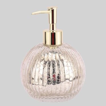 Dispensador de Jabón de Vidrio Dorado