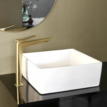 Grifería de Lavamanos XL Ramon Soler Modelo Prisma Oro Cepillado