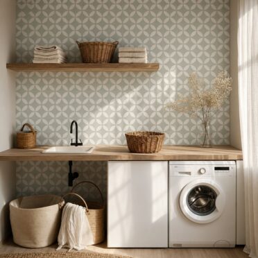 Porcelanato Gres Esmaltado Impresión Digital Venecia Deco 20x20 Blanco y Aqua Mate