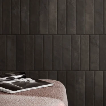 Porcelanato Esmaltado Miniature Cera Nero Inchinostro Natural 6x24cm