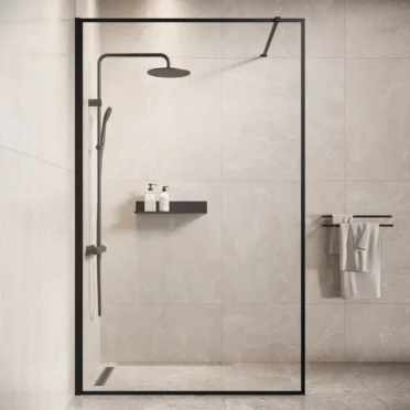 Mampara Fija Toledo Perfil Negro 90x190 cm Black Matte Urben