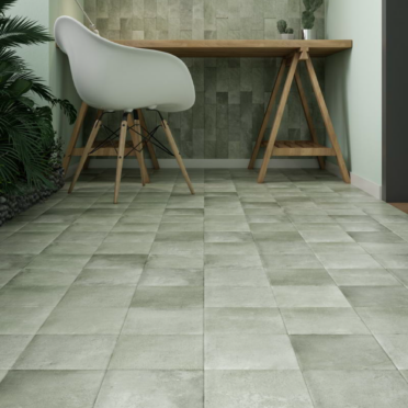 Porcelanato Materia Quadrato 15x15 cm Verde Mare