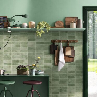 Porcelanato Materia Listello 7.5x23 cm Verde Mare