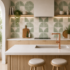 Porcelanato Materia Tonda 15x15 cm Verde Mare