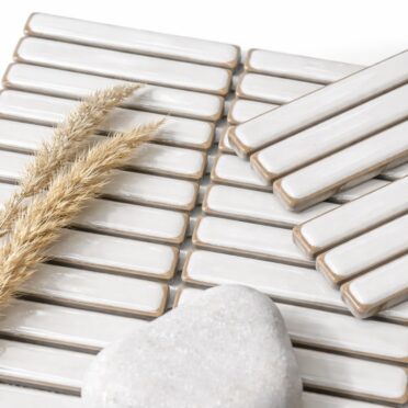 Mosaico Malla Muro Kit-Kat Blanco Brillo Envejecido 28.41x29.61 cm