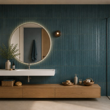 Porcelanato Essenza 5x45 cm Azura Brillo