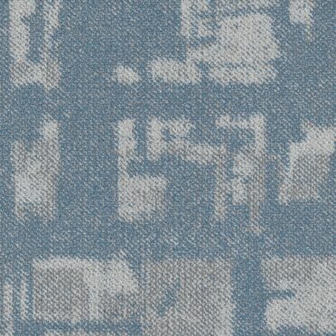 Alfombra en Palmetas Glitched Gravity 50x50 Gris y Azul 131-D